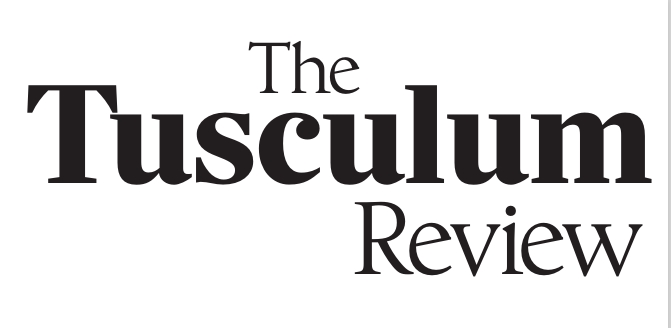 The Tusculum Review, logo, black and white.