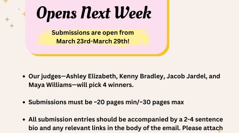 The Garden Party Chapbook Contest, announcement flyer.