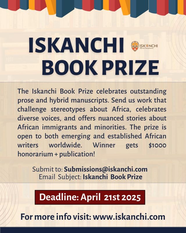 Iskanchi Book Prize, Announcement flyer. 